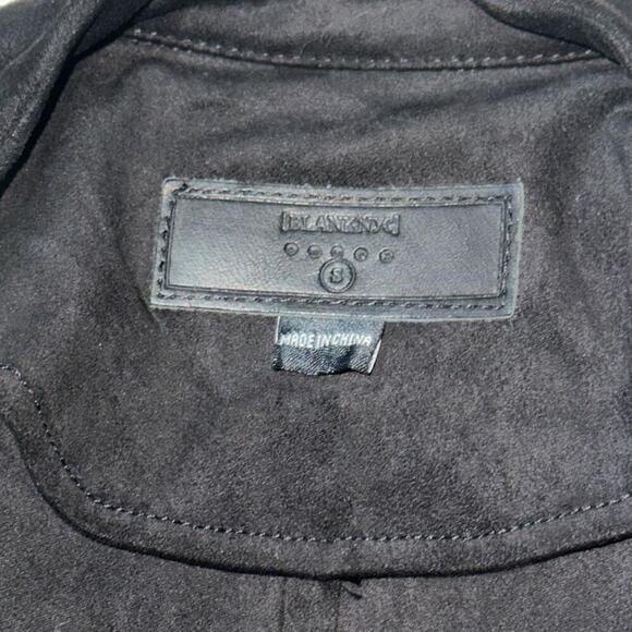 BLANKYC Suede Feel Black Draped Front Jacket | Sz S - Picture 3 of 7
